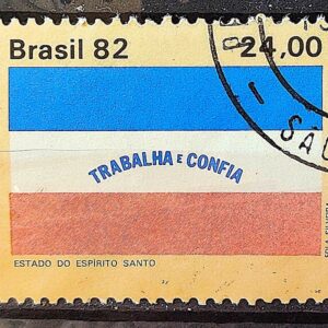 C 1295 Selo Bandeira Estados do Brasil Espirito Santo 1982 Circulado 2