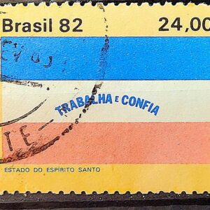 C 1295 Selo Bandeira Estados do Brasil Espirito Santo 1982 Circulado 4