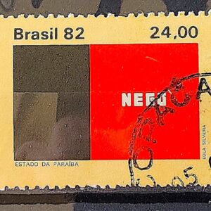 C 1296 Selo Bandeira Estados do Brasil Paraiba 1982 Circulado Circulado 2