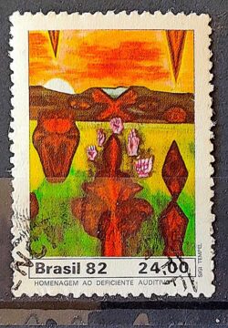 C 1300 Selo Deficiente Auditivo Saude 1982 Circulado 1
