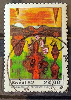 C 1300 Selo Deficiente Auditivo Saude 1982 Circulado 2