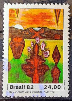 C 1300 Selo Deficiente Auditivo Saude 1982 Circulado 9