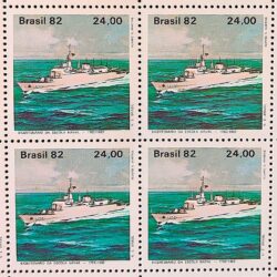 C 1302 Selo Bicentenario da Escola Naval Navio Educacao 1982 Quadra
