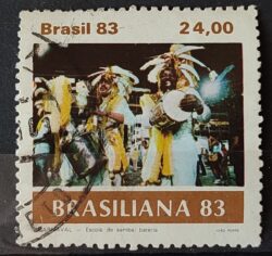 C 1305 Selo Carnaval Brasileiro Musica 1983 Circulado 1