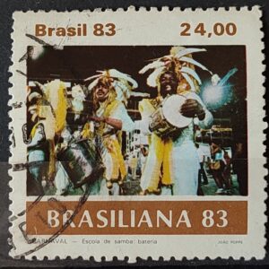 C 1305 Selo Carnaval Brasileiro Musica 1983 Circulado 1