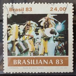 C 1305 Selo Carnaval Brasileiro Musica 1983 Circulado 10