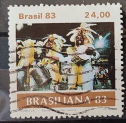 C 1305 Selo Carnaval Brasileiro Musica 1983 Circulado 12