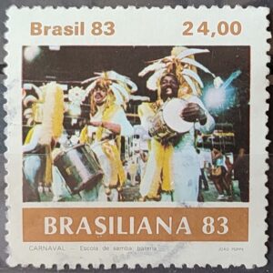 C 1305 Selo Carnaval Brasileiro Musica 1983 Circulado 13
