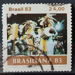 C 1305 Selo Carnaval Brasileiro Musica 1983 Circulado 17