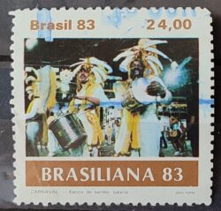 C 1305 Selo Carnaval Brasileiro Musica 1983 Circulado 5
