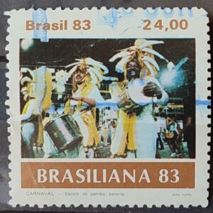 C 1305 Selo Carnaval Brasileiro Musica 1983 Circulado 5