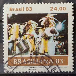 C 1305 Selo Carnaval Brasileiro Musica 1983 Circulado 6