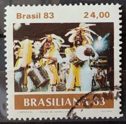 C 1305 Selo Carnaval Brasileiro Musica 1983 Circulado 7