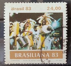C 1305 Selo Carnaval Brasileiro Musica 1983 Circulado 8
