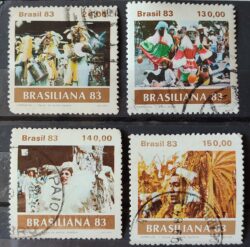 C 1305 Selo Carnaval Brasileiro Musica 1983 Circulado Serie Completa
