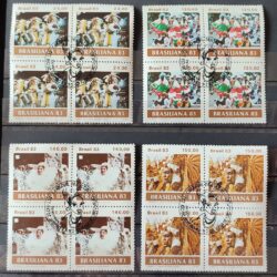 C 1305 Selo Carnaval Brasileiro Musica 1983 Quadra CBC RJ Serie Completa