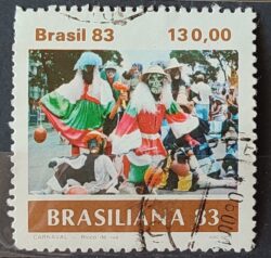 C 1306 Selo Carnaval Brasileiro Musica 1983 Circulado 2