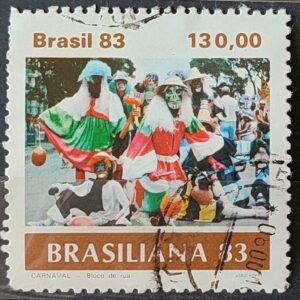 C 1306 Selo Carnaval Brasileiro Musica 1983 Circulado 2