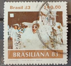 C 1307 Selo Carnaval Brasileiro Musica 1983 Circulado 2