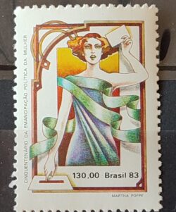 C 1310 Selo Cinquentenario Emancipacao Politica da Mulher Direito 1983