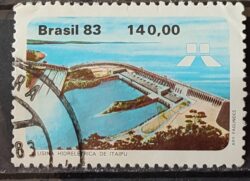 C 1311 Selo Usina Hidreletrica de Itaipu Energia Economia 1983 Circulado 10