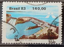 C 1311 Selo Usina Hidreletrica de Itaipu Energia Economia 1983 Circulado 12
