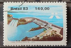 C 1311 Selo Usina Hidreletrica de Itaipu Energia Economia 1983 Circulado 16
