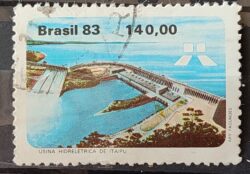 C 1311 Selo Usina Hidreletrica de Itaipu Energia Economia 1983 Circulado 2