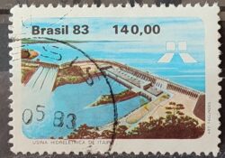 C 1311 Selo Usina Hidreletrica de Itaipu Energia Economia 1983 Circulado 20