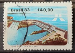 C 1311 Selo Usina Hidreletrica de Itaipu Energia Economia 1983 Circulado 3