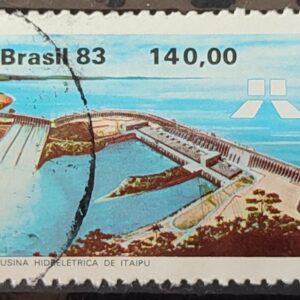 C 1311 Selo Usina Hidreletrica de Itaipu Energia Economia 1983 Circulado 3