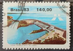 C 1311 Selo Usina Hidreletrica de Itaipu Energia Economia 1983 Circulado 4