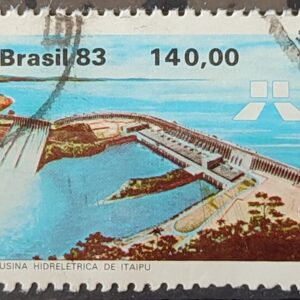 C 1311 Selo Usina Hidreletrica de Itaipu Energia Economia 1983 Circulado 4