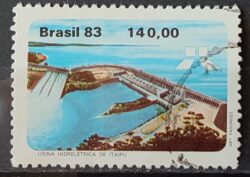 C 1311 Selo Usina Hidreletrica de Itaipu Energia Economia 1983 Circulado 5