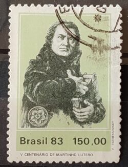 C 1312 Selo 5 Centenario Martinho Lutero Religiao Luterana 1983 Circulado 7