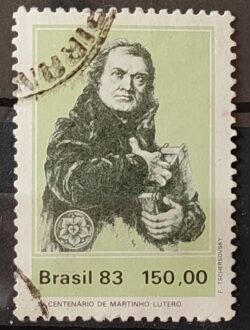 C 1312 Selo 5 Centenario Martinho Lutero Religiao Luterana 1983 Circulado 8