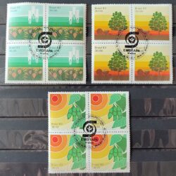 C 1315 Selo Pesquisa Agropecuaria Ciencia 1983 Quadra CBC DF Serie Completa