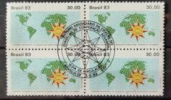C 1319 Selo 30 Aniversario Conselho de Cooperacao Aduaneira Mapa 1983 Quadra CBC Brasilia