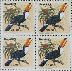 C 1321 Selo Fauna Brasileira Tucano Ave Passaro 1983 Quadra