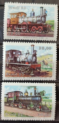 C 1326 Selo Patrimonio Ferroviario Brasileiro Trem 1983 Serie Completa