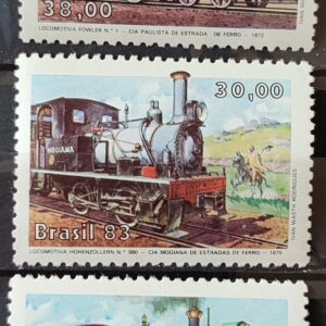 C 1326 Selo Patrimonio Ferroviario Brasileiro Trem 1983 Serie Completa