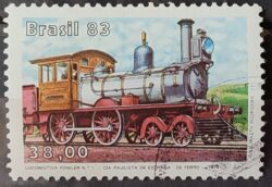 C 1328 Selo Patrimonio Ferroviario Brasileiro Trem 1983 Circulado 1