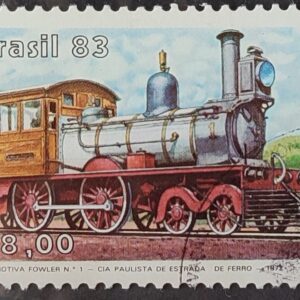C 1328 Selo Patrimonio Ferroviario Brasileiro Trem 1983 Circulado 1