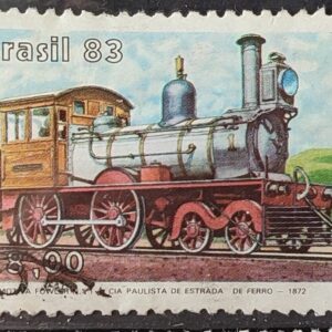 C 1328 Selo Patrimonio Ferroviario Brasileiro Trem 1983 Circulado 2