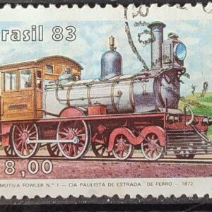 C 1328 Selo Patrimonio Ferroviario Brasileiro Trem 1983 Circulado 3