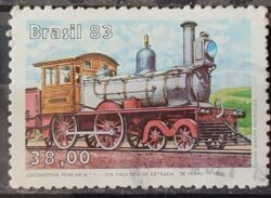 C 1328 Selo Patrimonio Ferroviario Brasileiro Trem 1983 Circulado 5