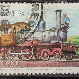 C 1328 Selo Patrimonio Ferroviario Brasileiro Trem 1983 Circulado 6