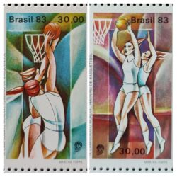 C 1329 Selo Basquete Mulher 1983 Serie Completa