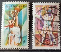 C 1329 Selo Basquete Mulher 1983 Serie Completa Circulado 1