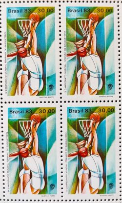 C 1329 Selo Basquete Mulher 1983 Serie Completa Quadra